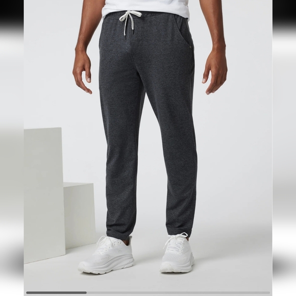 Vuori Mens Ponto Performance Pants Joggers DreamKnit Green Heather - Picture 6 of 10